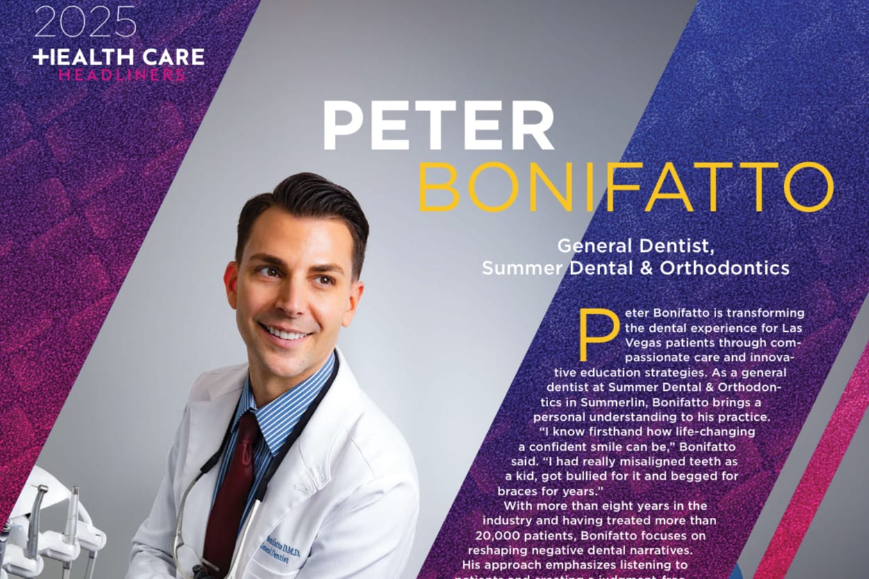 Dr. Peter Bonifatto featured in the 2025 Vegas Inc Healthcare Headliner issue